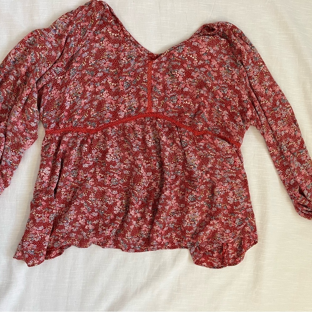 116-Sky and Sand 4X boho blouse